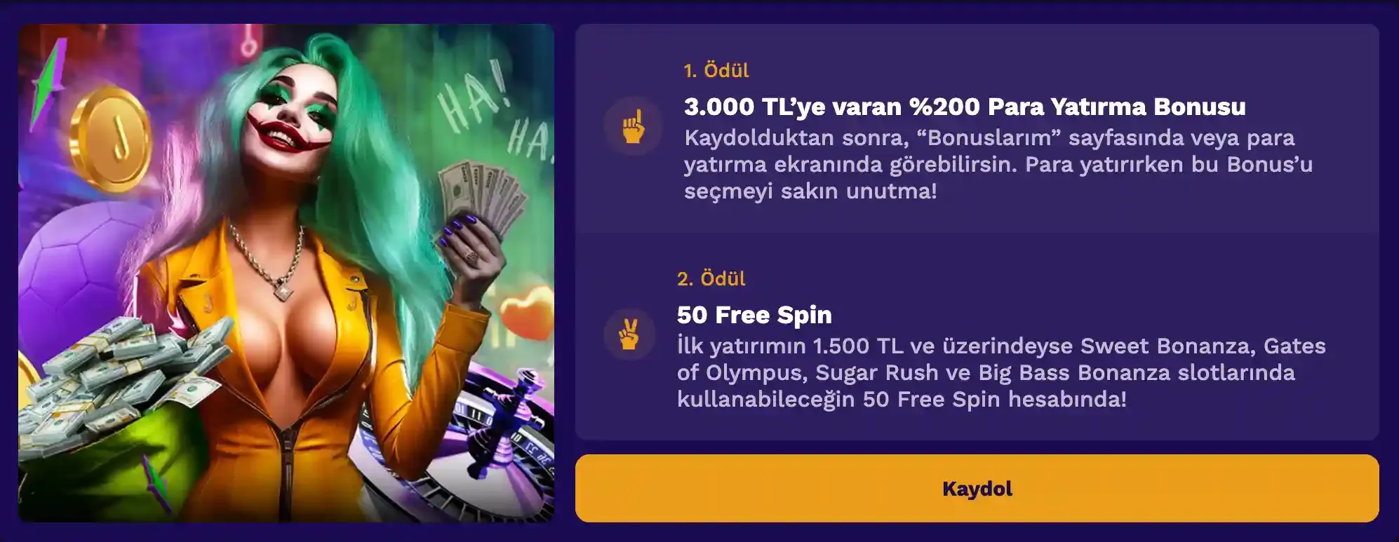 Jokera Hoş Geldin Bonusu